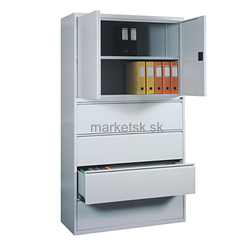 Kovová kancelárska skriňa OW001 - 199 x 100 x 43,5 cm